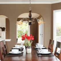 R.7093 Rustic3 3ágú csillár E14 3x40W bronz-dió