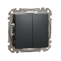 Schneider Sedna Design 106+6 kettős (dupla) váltókapcsoló antracit SDD114108