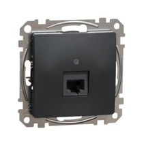 Schneider Sedna Design 1xRJ45 Cat6 UTP aljzat antracit SDD114451