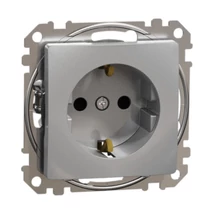 Schneider Sedna Design 2P+F dugalj gyermekvédelemmel alumínium SDD113021