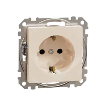 Schneider Sedna Design 2P+F dugalj gyermekvédelemmel bézs SDD112022