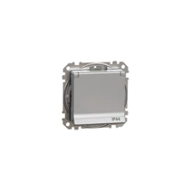 Schneider Sedna Design 2P+F dugalj gyermekvédelemmel csapófedéllel alumínium IP44 SDD213023
