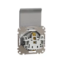 Schneider Sedna Design 2P+F dugalj gyermekvédelemmel csapófedéllel alumínium SDD113023
