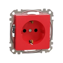 Schneider Sedna Design 2P+F dugalj gyermekvédelemmel nem reteszelt piros SDD115021