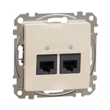 Schneider Sedna Design 2xRJ45 Cat5e UTP aljzat bézs SDD112452