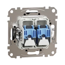 Schneider Sedna Design 2xRJ45 Cat6A UTP aljzat antracit SDD114467