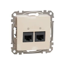 Schneider Sedna Design 2xRJ45 Cat6 UTP aljzat bézs SDD112462 
