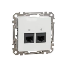 Schneider Sedna Design 2xRJ45 Cat6A UTP aljzat fehér SDD111462