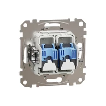 Schneider Sedna Design 2xRJ45 Cat6A UTP aljzat fehér SDD111462