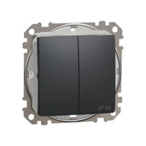 Schneider Sedna Design csillárkapcsoló (105) antracit IP44 SDD214105