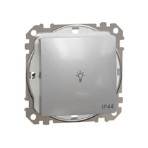 Schneider Sedna Design egypólusú nyomó (101N) lámpajellel alumínium IP44 SDD213132 