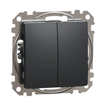 Schneider Sedna Design kettős nyomó antracit SDD114118
