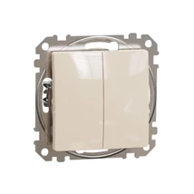 Schneider Sedna Design kettős nyomó bézs SDD112118