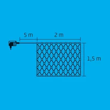 Kar.kültéri háló2x1,5m KLN 160C/WW