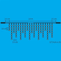 Kar.fényf.jégcsap   DLFJ400/WW