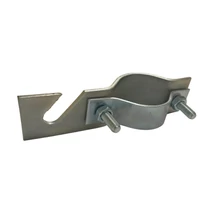 Tetőtartó páros bilincs 2&amp;quot;-os csőre 2 csavaros 1 végén kampós EKB-RR