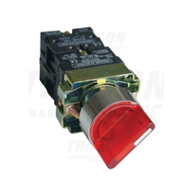 Tokozott világítókaros kapcsoló, piros, LED,3állású, izzó n.1×NC+1×NO, 3A/400V