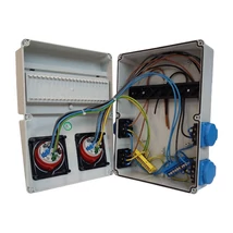 TP Electric ipari doboz szerelt 5P 16A + 5P 32A+4x 2P+F IP44 11 modul 220x300 3320-111-0006
