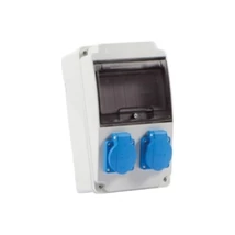 TP Electric Ipari doboz szerelt 2x 2P+F 6 modul ablak 130x220 3318-200-0000