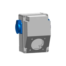 TP Electric ipari csatlakozó doboz szerelt 120×170mm fúrt 3 fázisú 75x75 aljzathoz + 2x 2P+F 3317-002-1112 
