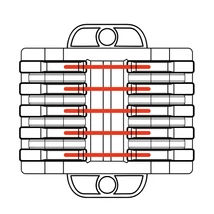OVOFT44 Csavar nélküli vezeték összekötő, nyitható 0,5-4mm2, 32A, 400VAC 4P