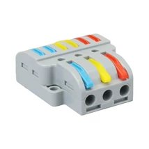 Csavar nélküli vezetékösszekötő, nyitható 0,5-4mm2, 32A, 400VAC 3P