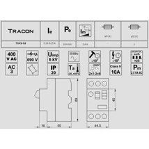 Kézi müködtetésű motorvédő kapcsoló0,16-0,25A, 0,06kW