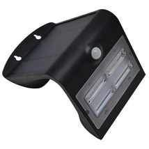 Napelemes LED fali világítótest mozgásérzékelővel, fekete LSLBB3W