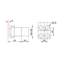 Tokozott világítókaros kapcsoló, sárga, LED, kétáll., izzó n.1×NC+1×NO, 3A/400V