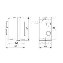 Tracon tokozott motorvédő kapcsoló 8,5A 4kW 7-10A 400V AC TEMS1-094
