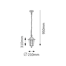 R.8238 Velence kült. függ E27 60W antik a. IP44