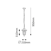 R.8207 Velence kült függ E27 60W fehér IP43