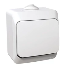 CEDAR PLUS Egypólusú kapcsoló, IP44, fehér (101)