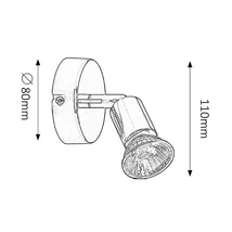 R.6045 Norton 1-es szpot króm ff nélkül
