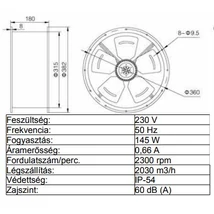 U.VK300 axiális csőventi
