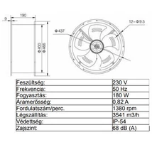 U.VK400 axiális csőventi