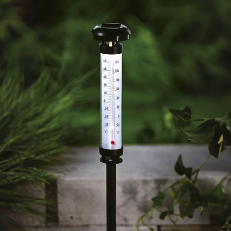 Garden of eden szolár kerti hőmérő hidegfehér LED 6,3 x 44,5 cm 11279
