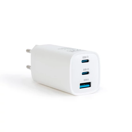 Delight Hálózati Adapter USB + Type-C PD45W gyorstöltéssel fehér 55060