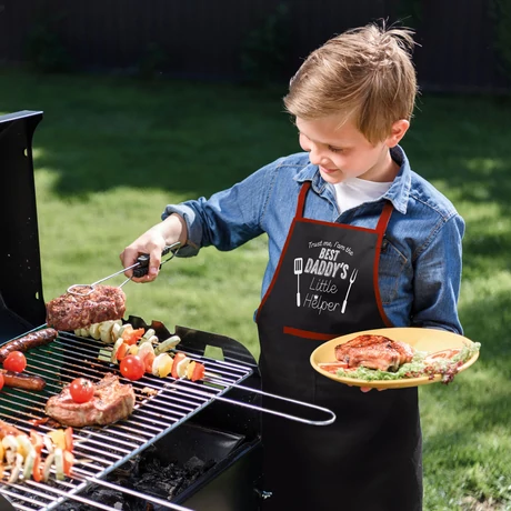 Grill kötény Vízlepergető hatás gyerek méret 44x60cm fekete 56294B