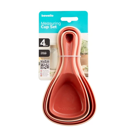 Bewello Mérőkanál szett műanyag 17x9,3x6 cm 4 db/csomag 57549P