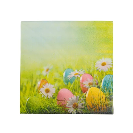 Húsvéti szalvéta tojás és virág 33x33 cm 3 rétegű 20 db/csomag 57922