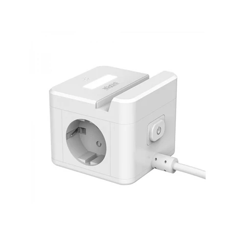 WinningStar Kocka elosztó 2-es 3 x USB beépített lámpa 2 m DA01161