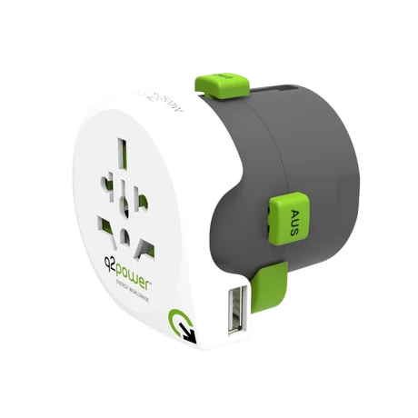 Q2 power utazóadapter "World to Italy" + USB 1.100190