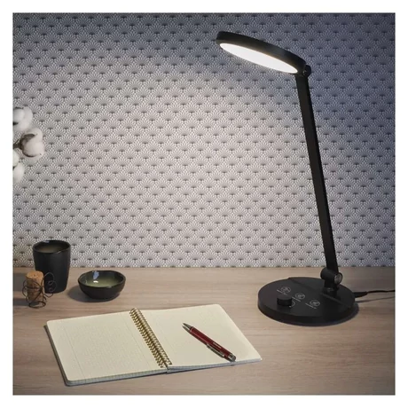 Emos Charles LED asztali lámpa fekete 7,6W 550lm CCT IP20 Z7628B