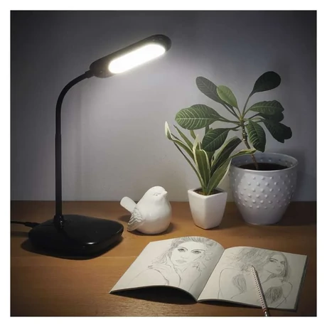Emos Lily LED asztali lámpa fekete 13,5W 760lm CCT IP20 Z7629B