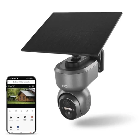 Emos GoSmart 4G/LTE kültéri forgatható kamera IP-6000 OWL, Android, iOS szürke H4058