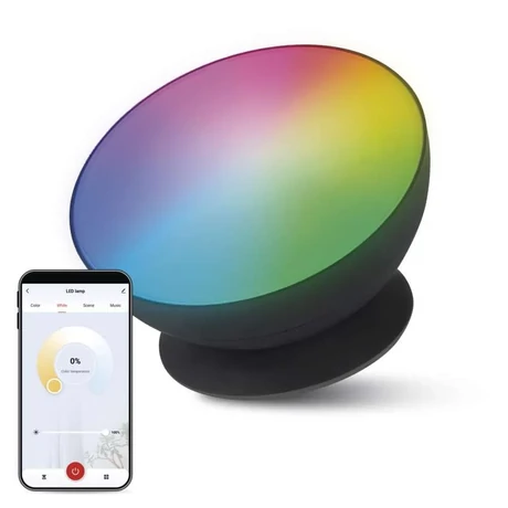 EMOS GoSmart LED hangulatlámpa, fekete, meleg fehér–hideg fehér/ RGB, WiFi ZCW11BR