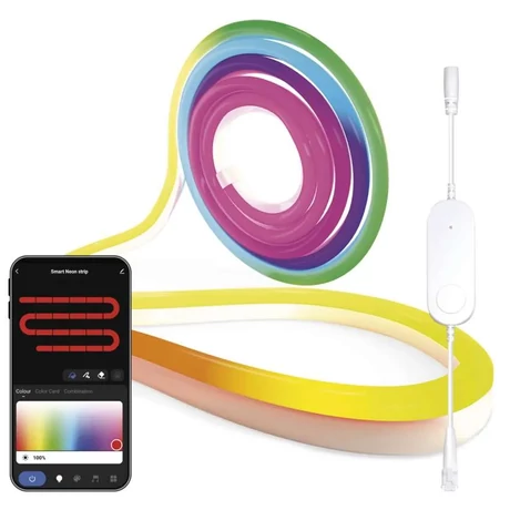 EMOS GoSmart Rugalmas LED szalag NEON fehér, 3 m, 24 W, RGBIC dimmelhető, WiFi ZPW313I