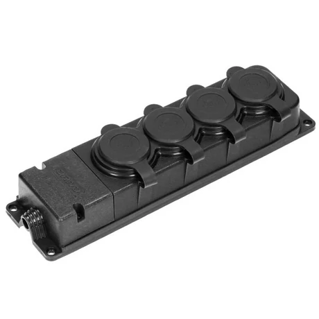 Orno kültéri gumis 4-es szerelhető hálózati elosztó csapófedéllel IP44 OR-AE-13167/321793