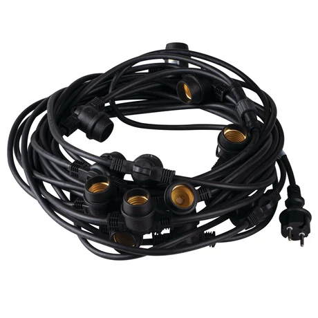 Kanlux GRL kül és beltéri fényfüzér 15db E27 15m IP44 230V H07RN-F 35758